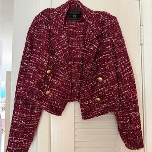 Women's Tweed Jacket and skirt - Burgundy